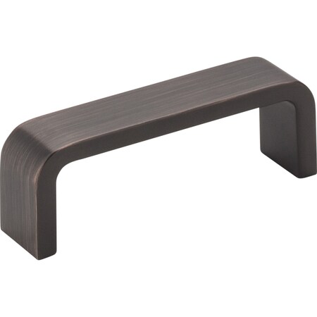 Elements 3" Center-to-Center Brushed Oil Rubbed Bronze Square Asher Cabinet Pull 193-3DBAC